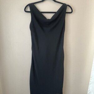 Jump Black Sheath Cowl Neck Dress